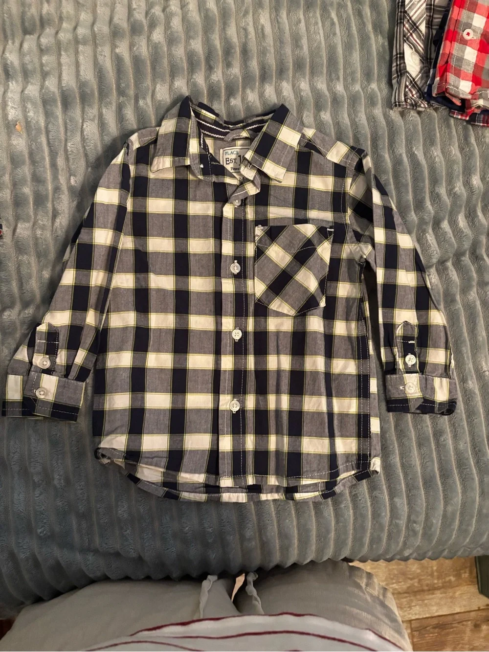 Large lot of Name Brand 12-18 months boys flannel shirts